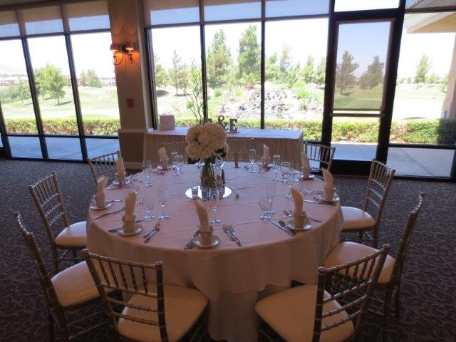 Hardwood Dance Floor and Chandeliers