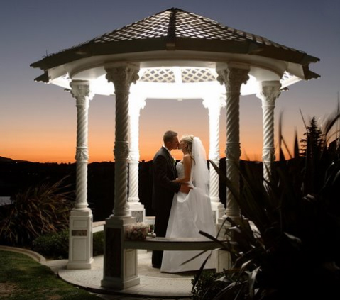 Bride and Groom by the Fairways