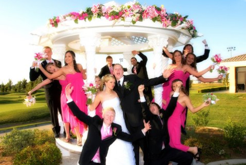 Bridal Party on Course